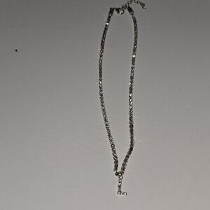 Elegant Silver Necklace with Initial Pendant